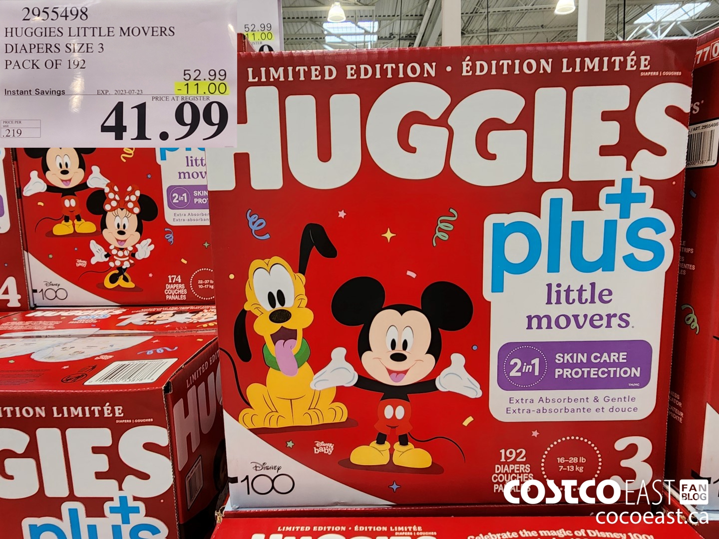 2955498 HUGGIES LITTLE MOVERS DIAPERS SIZE 3 PACK OF 192 ($11.00 INSTANT SAVINGS EXPIRES ON 2023-07-23) $41.99