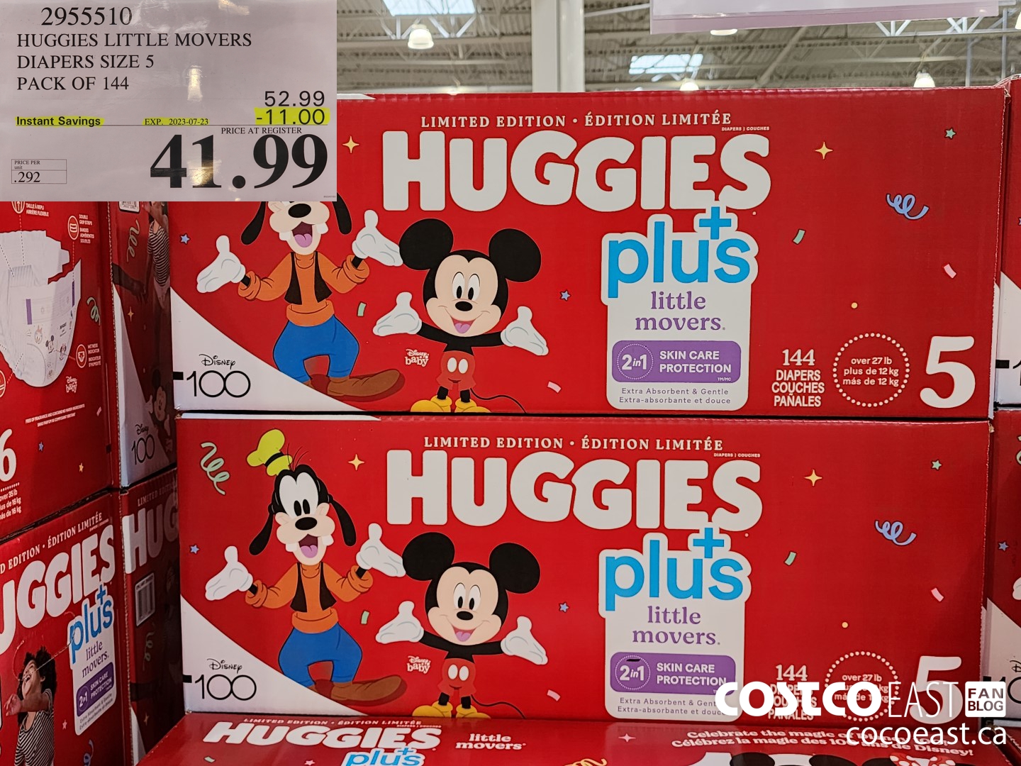 2955510 HUGGIES LITTLE MOVERS DIAPERS SIZE 5 PACK OF 144 ($11.00 INSTANT SAVINGS EXPIRES ON 2023-07-23) $41.99