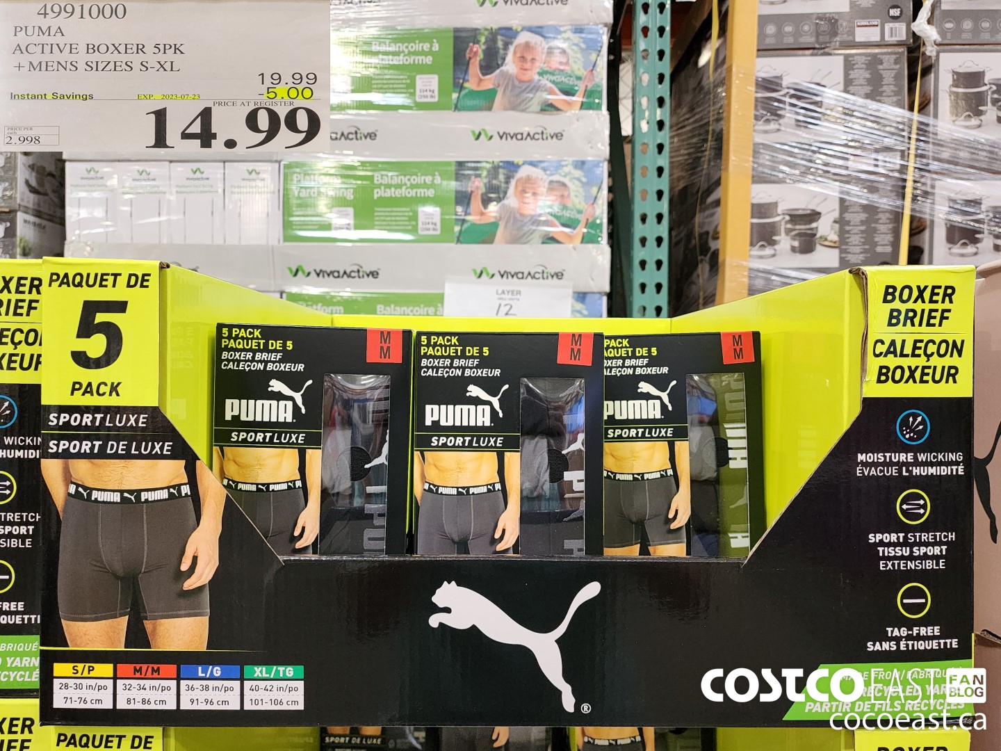 PUMA BOXER 5PK MENS SIZES S-XL at Costco Brant St Burlington