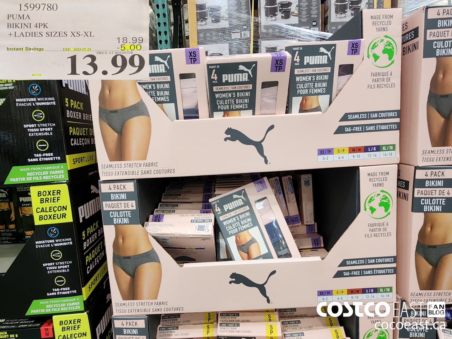 Puma Ladies Seamless Bikini, 4-pack, Costco deals this week, Costco flyer