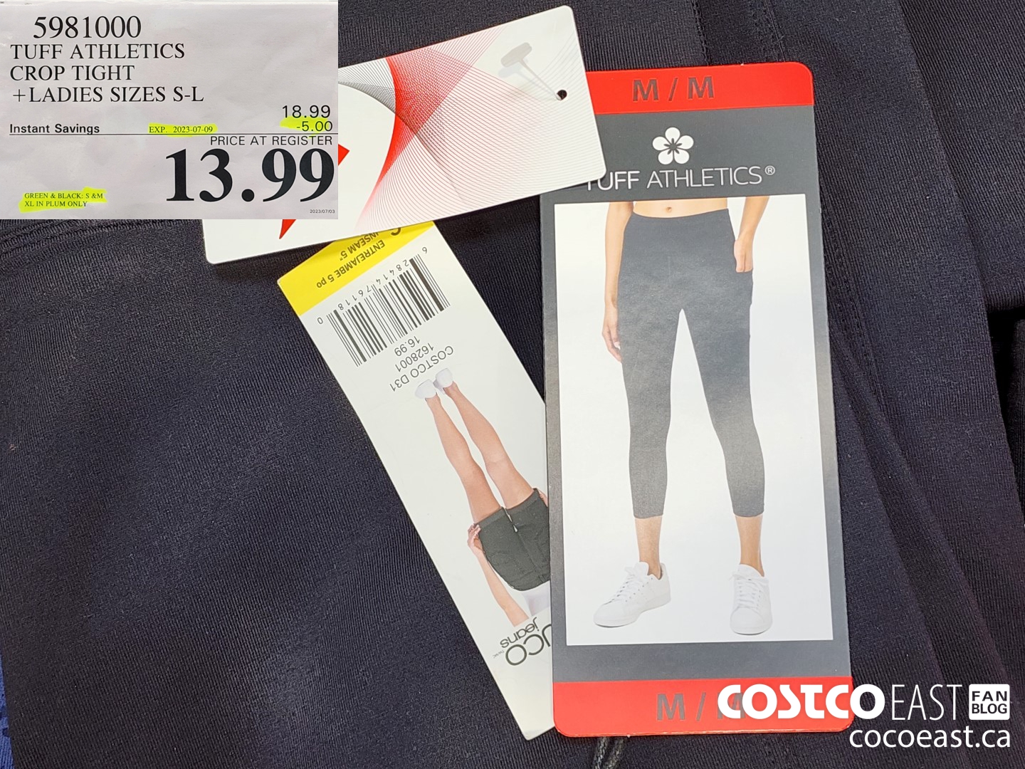 5981000 TUFF ATHLETICS CROP TIGHT +LADIES SIZES S-L ($5.00 INSTANT SAVINGS EXPIRES ON 2023-07-09) $13.99