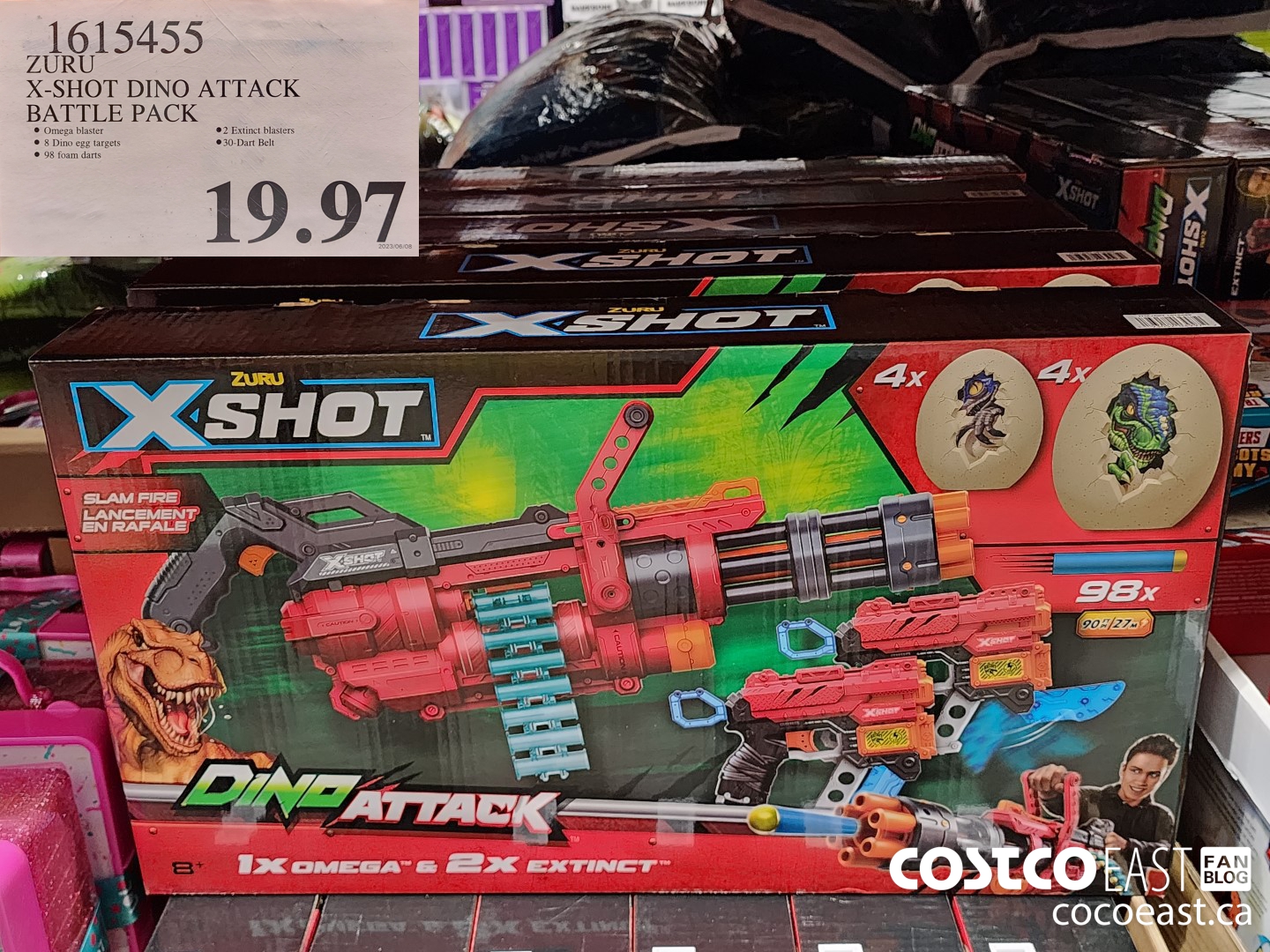 1615455 ZURU X-SHOT DINO ATTACK BATTLE PACK $19.97