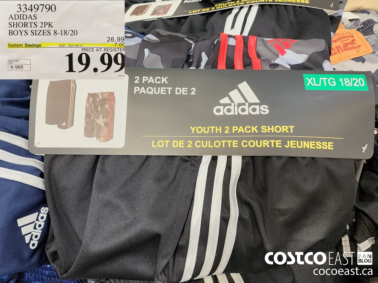 adidas Youth 2-pack Short