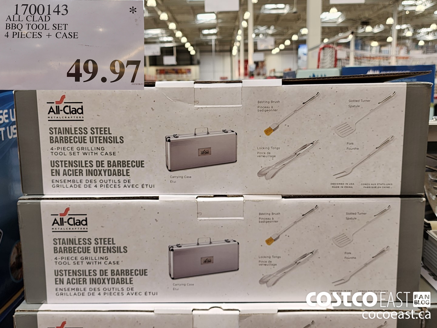 1700143 ALL CLAD BBQ TOOL SET 4 PIECES + CASE $49.97