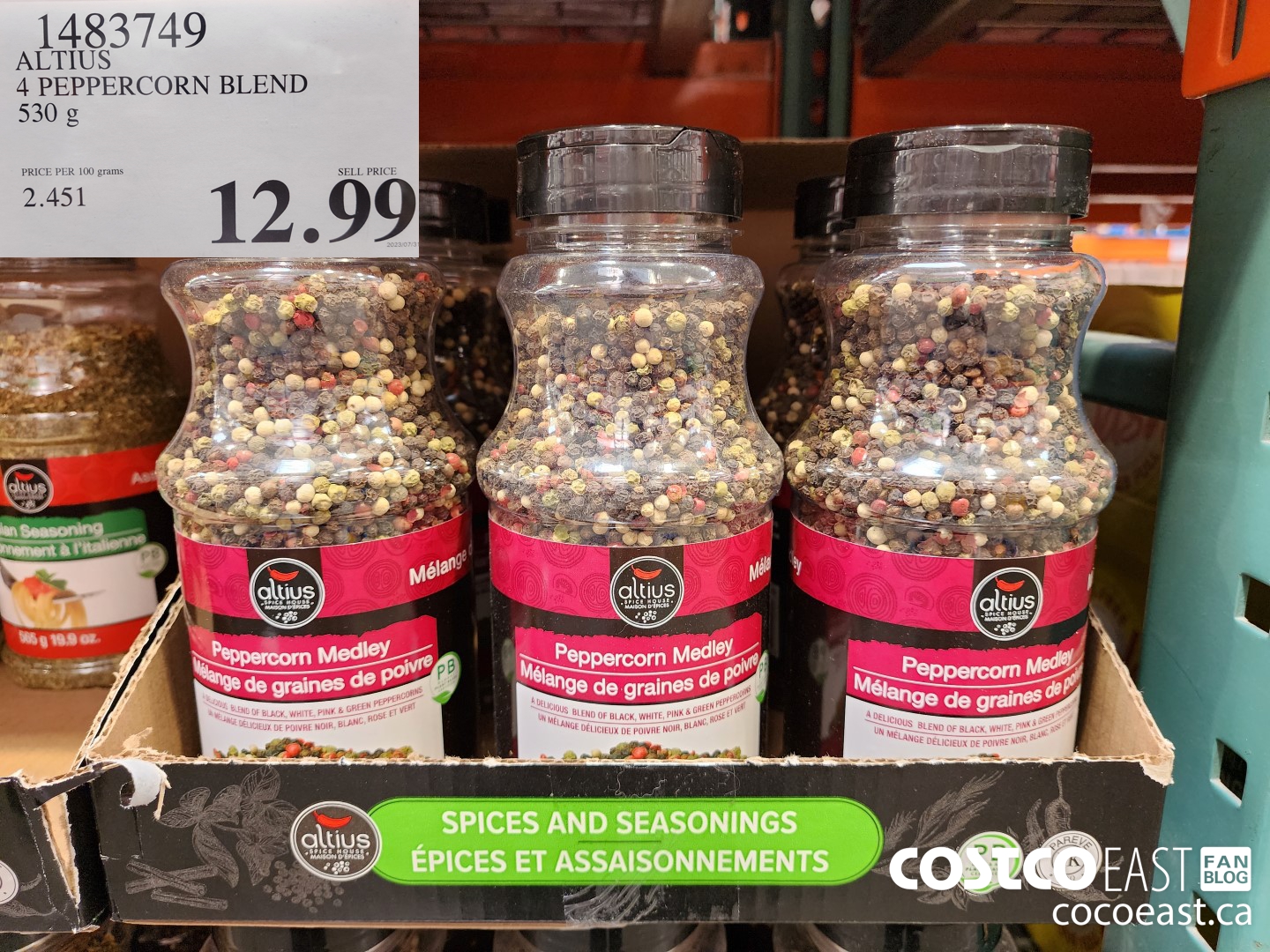 1483749 ALTIUS 4 PEPPERCORN BLEND 530 g $12.99