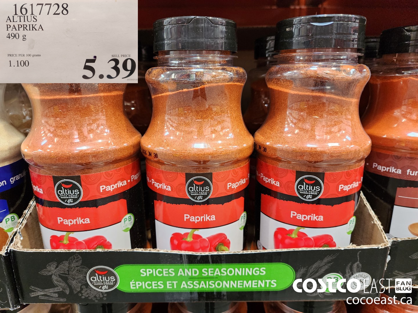 1617728 ALTIUS PAPRIKA 490 G $5.39