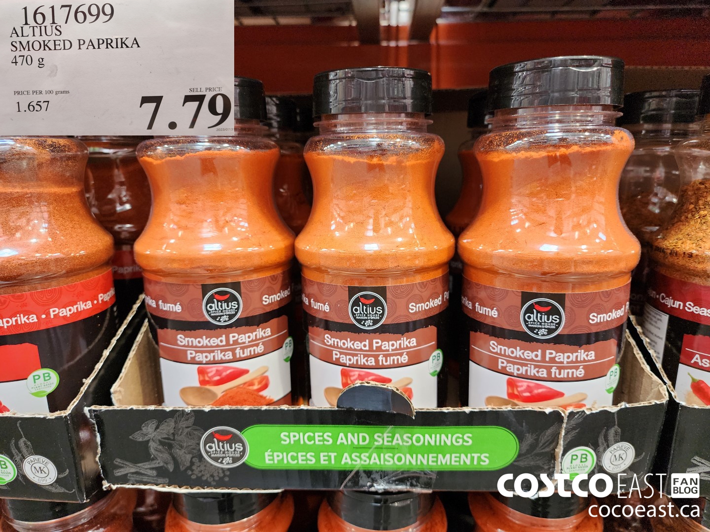 1617699 ALTIUS SMOKED PAPRIKA 490 g $7.79