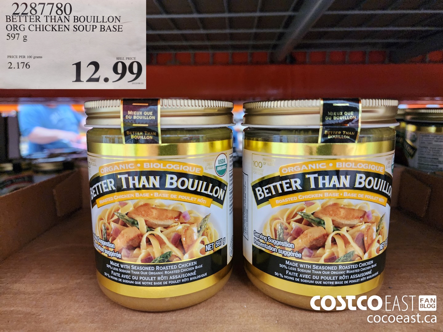 2287780 BETTER THAN BOUILLON ORG CHICKEN SOUP BASE 597G $12.99