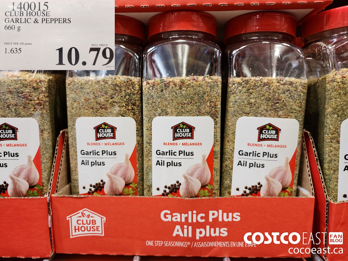140015 CLUB HOUSE GARLIC & PEPPERS 660 G $10.79