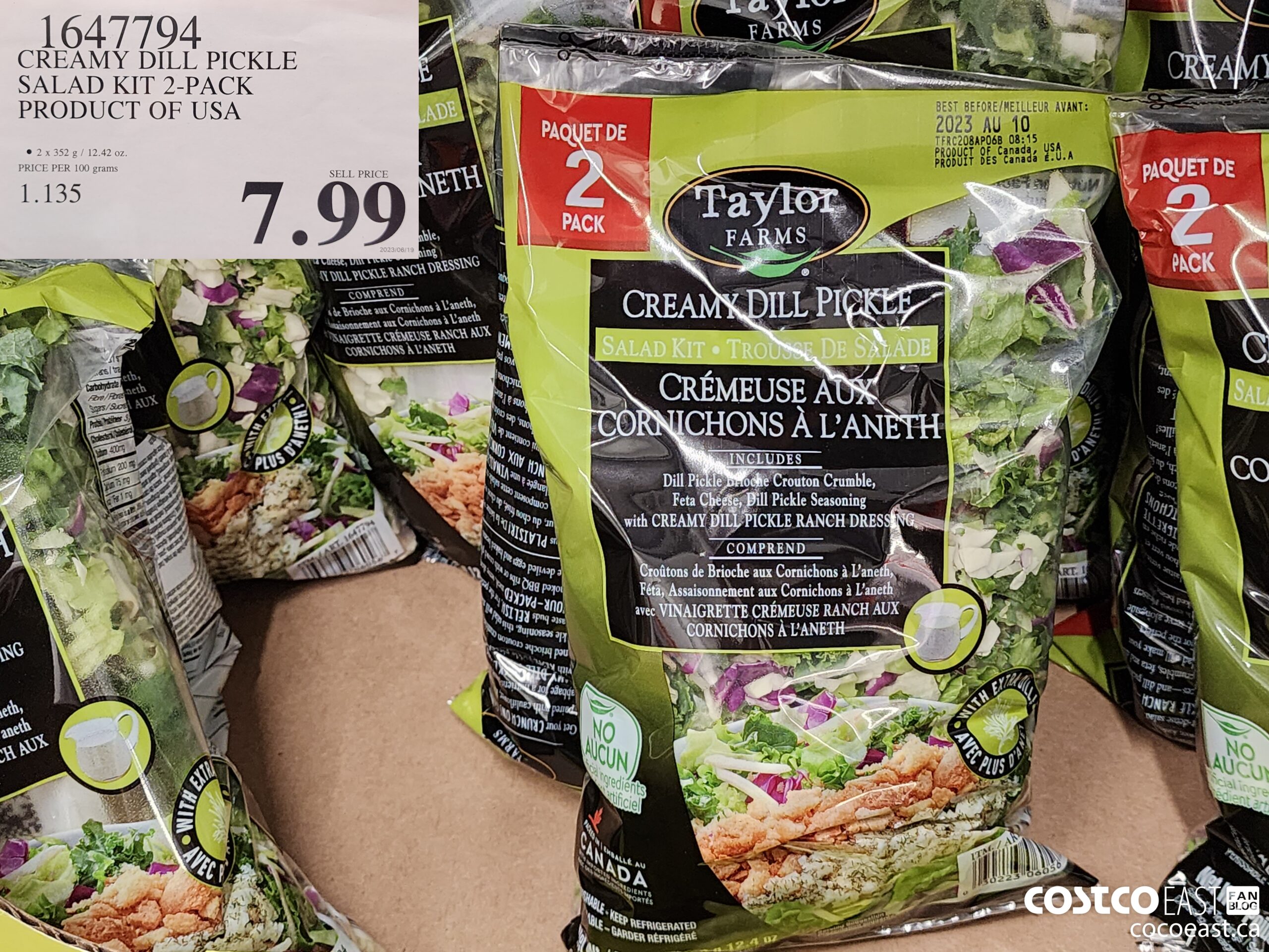 1647794 CREAMY DILL PICKLE SALAD KIT 2-PACK PRODUCT OF USA $7.99