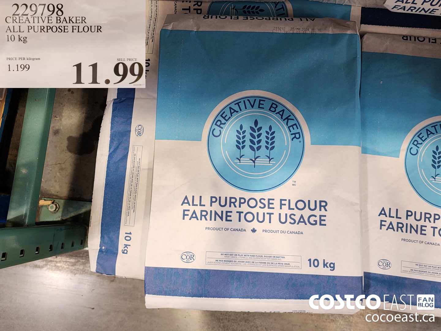 229798 CREATIVE BAKER ALL PURPOSE FLOUR 10 kg $11.99