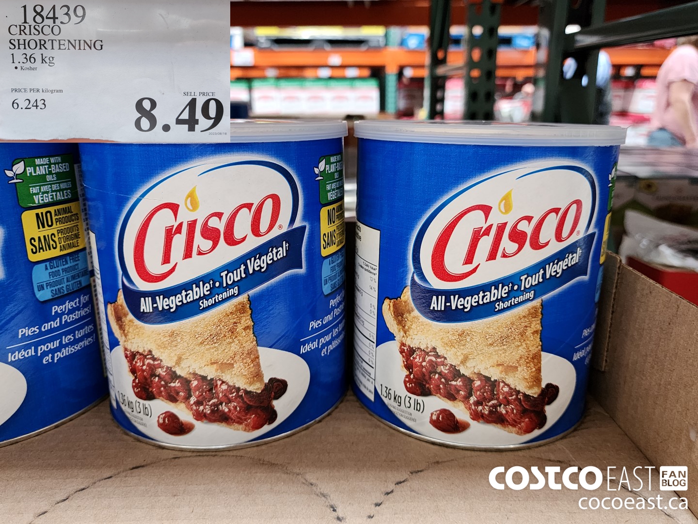 Crisco Tout végétal shortening - 1.36 kg