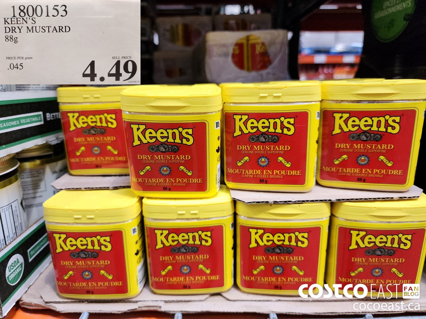 1800153 KEEN'S DRY MUSTARD 88 G $4.49