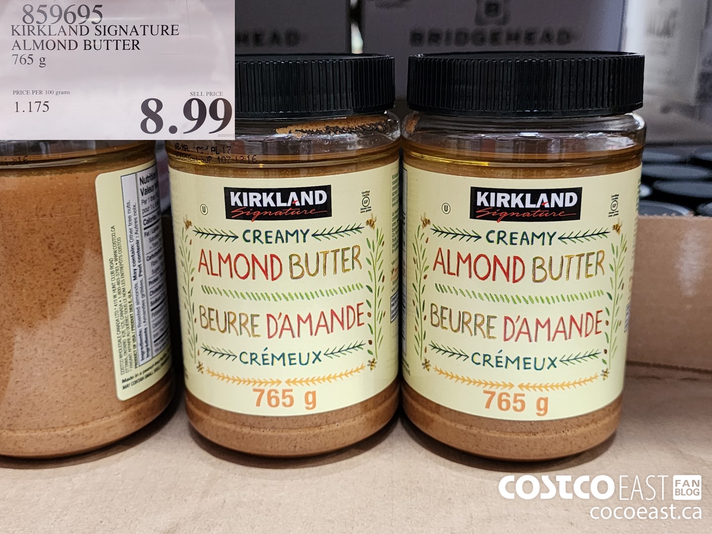 Kirkland Signature Creamy Almond Butter, 765 g