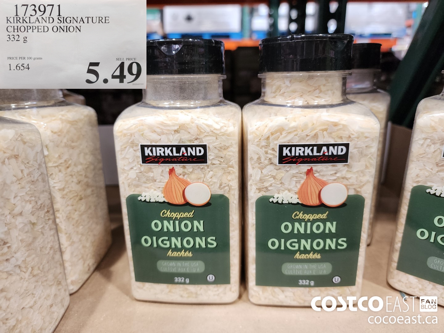173971 KIRKLAND SIGNATURE CHOPPED ONION 332 G $5.49