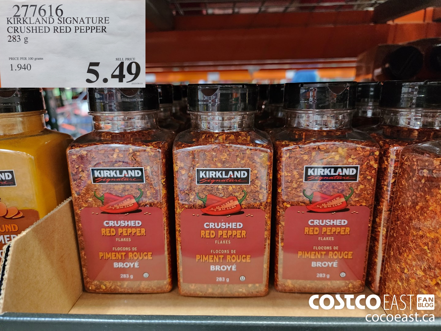 277616 KIRKLAND SIGNATURE CRUSHED RED PEPPER 283 G $5.49
