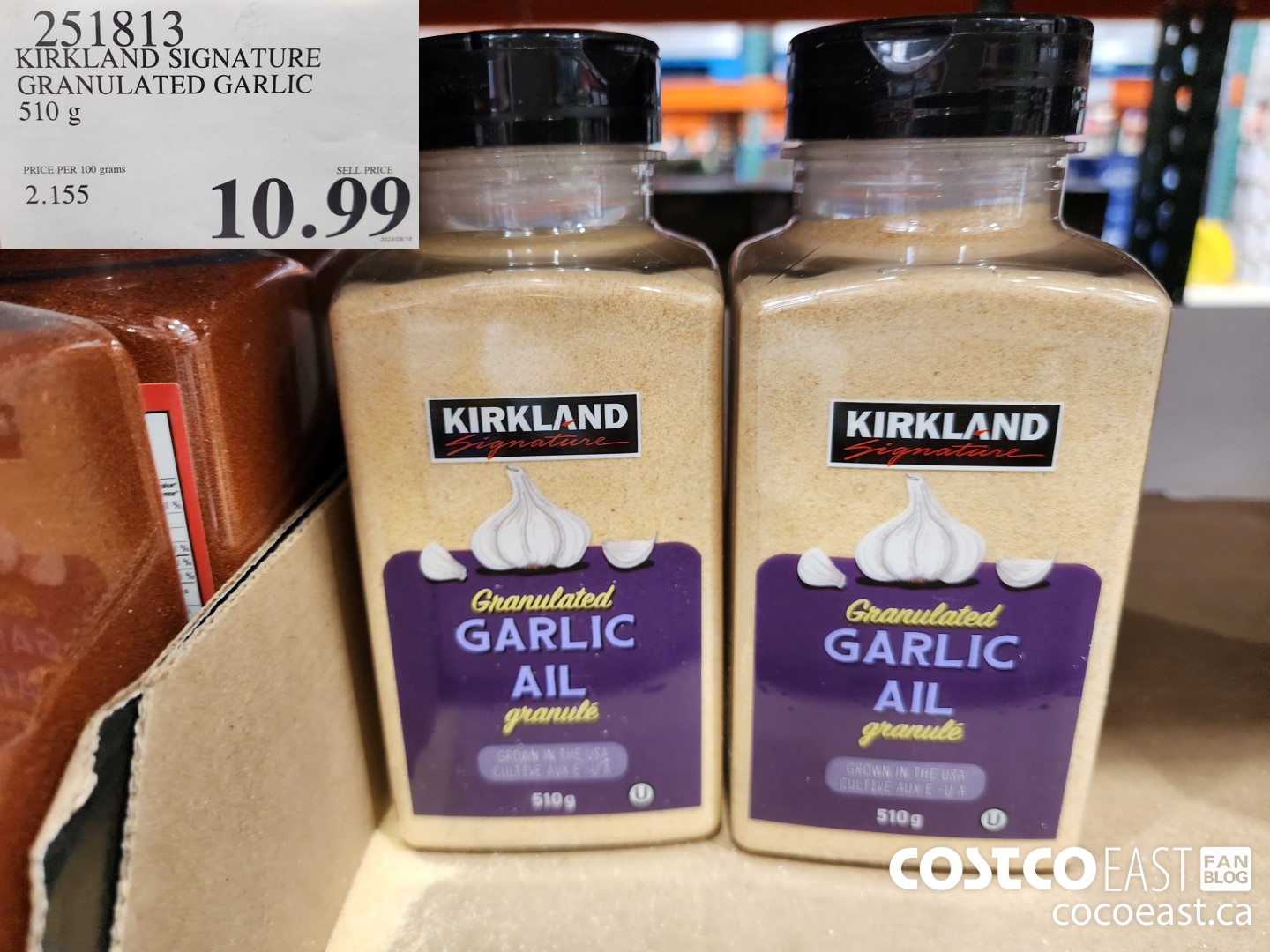 251813 KIRKLAND SIGNATURE GRANULATED GARLIC 510 G $10.99
