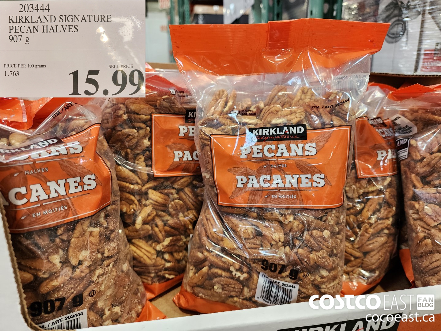 203444 KIRKLAND SIGNATURE PECAN HALVES 907 G $15.99
