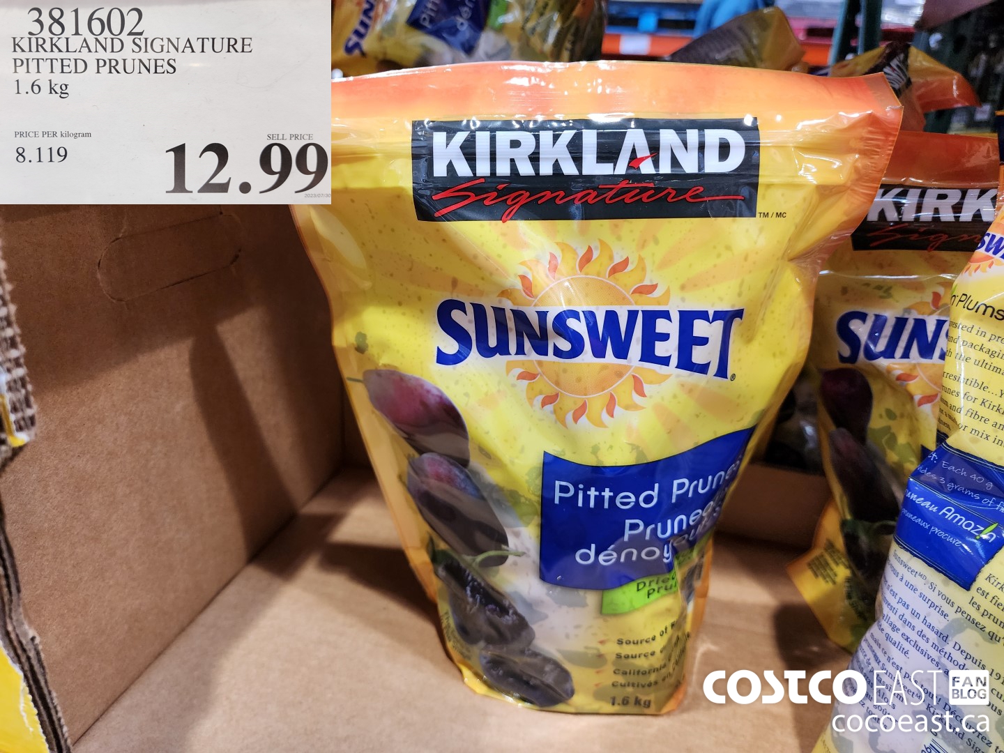 381602 KIRKLAND SIGNATURE PITTED PRUNES 1.6 KG $12.99