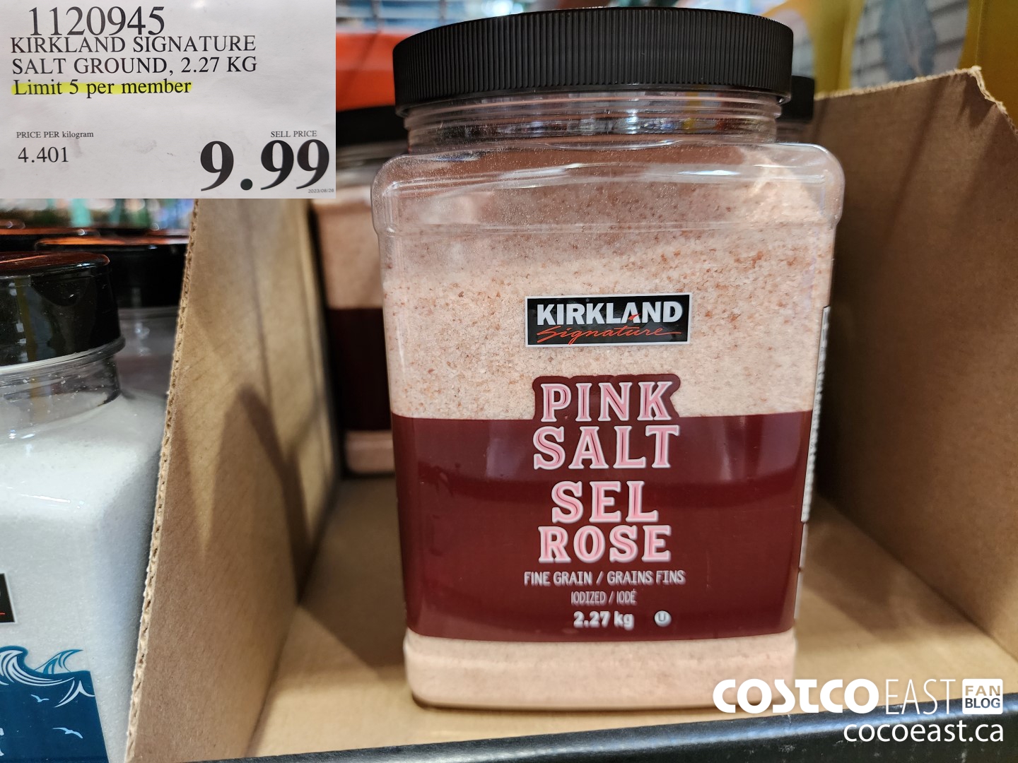 1120945 KIRKLAND SIGNATURE SALT GROUND 2.27 KG limit 5 per member $9.99