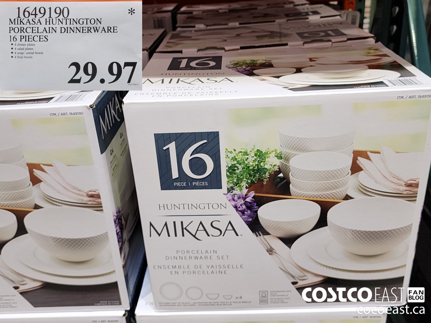 Mikasa Huntington Porcelain Dinnerware Set, 16-piece