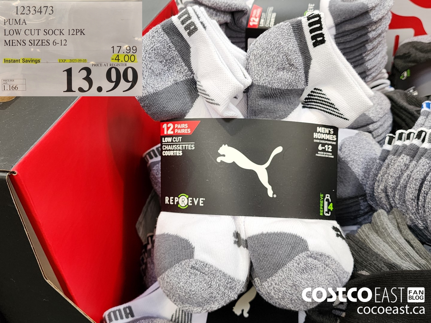 Puma men's low-cut socks offer at Costco