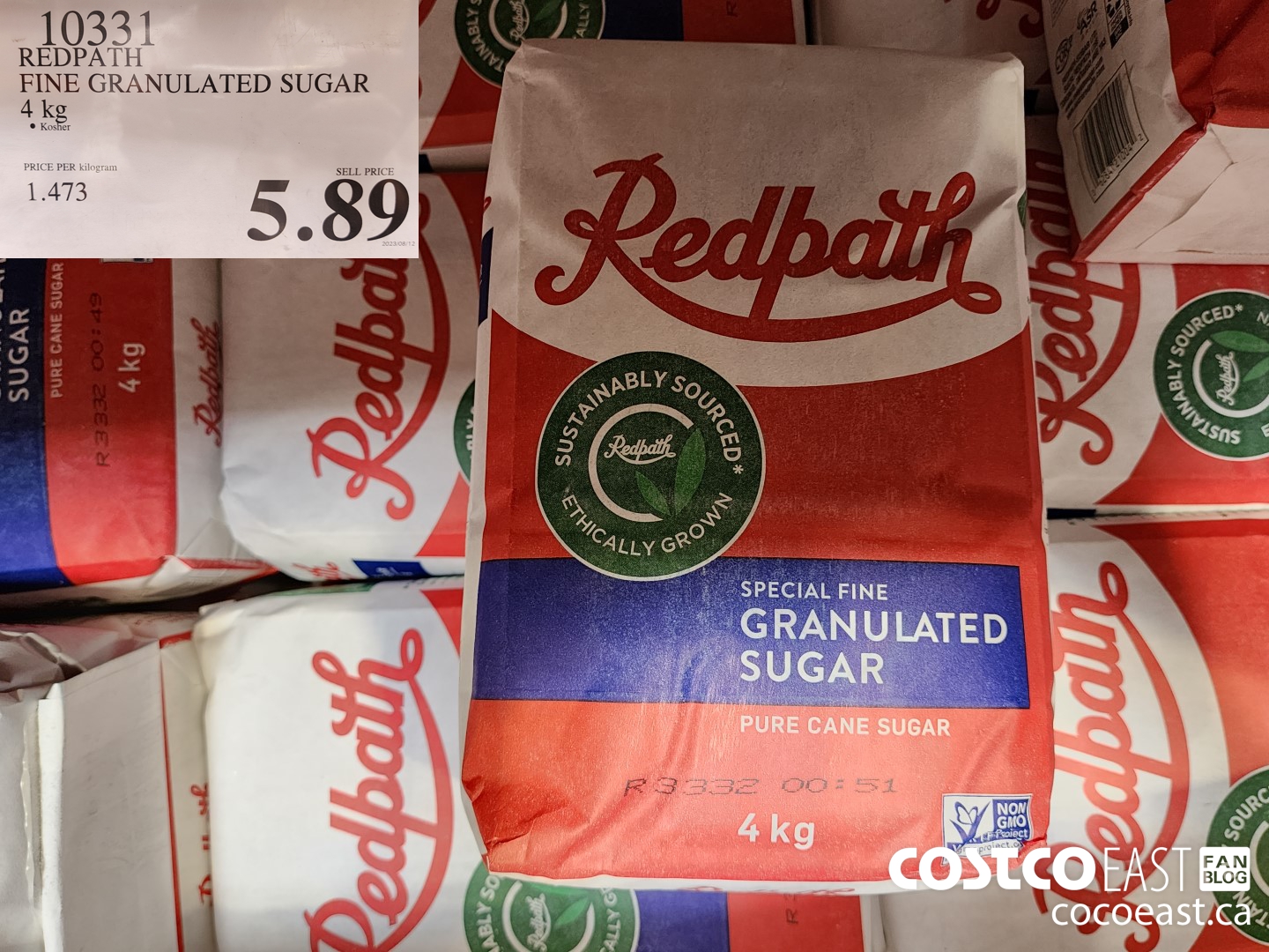 10331 REDPATH WHITE GRANULATED SUGAR 4 KG $5.89