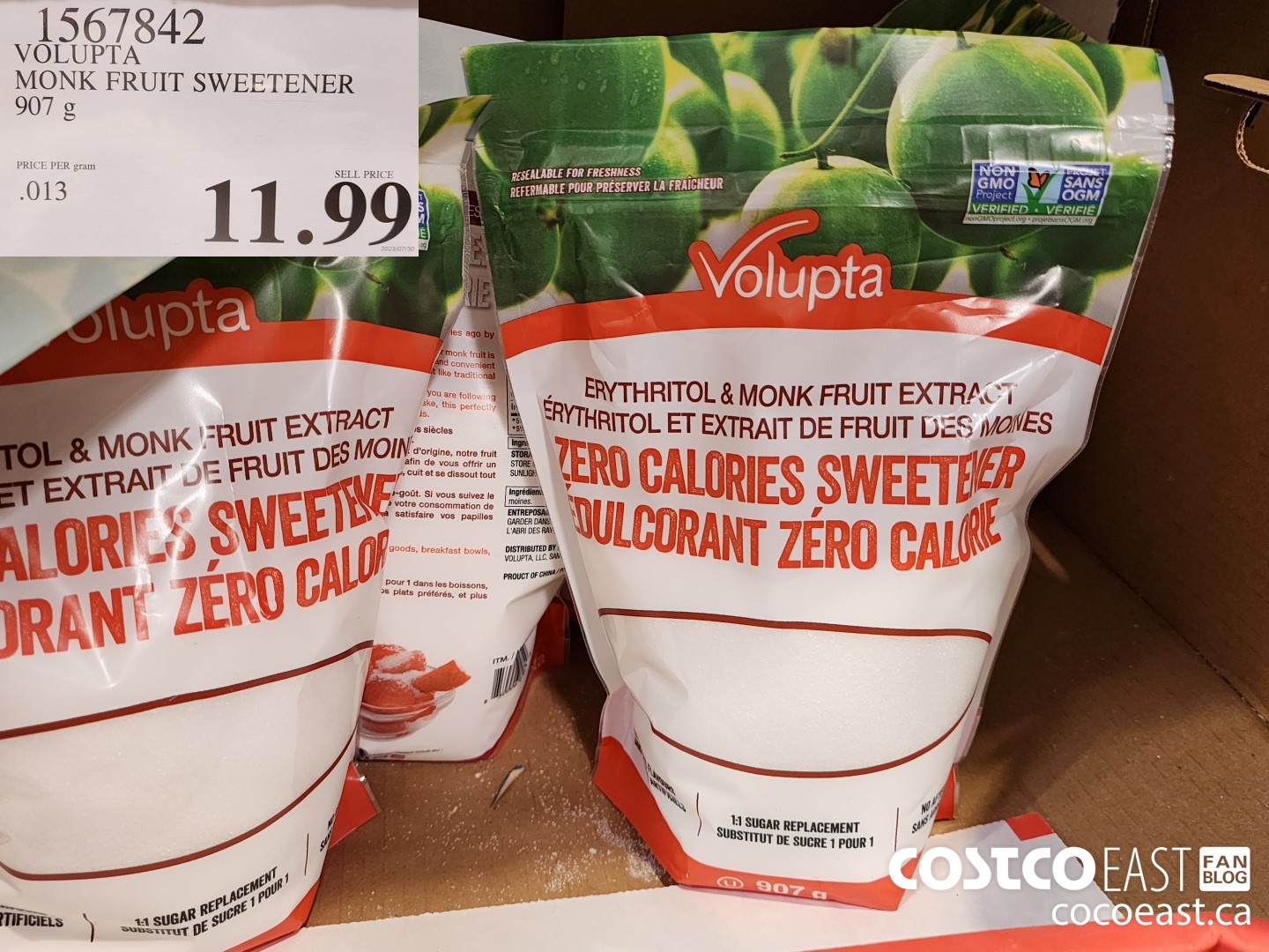 1567842 VOLUPTA MONK FRUIT SWEETENER 907 g $11.99