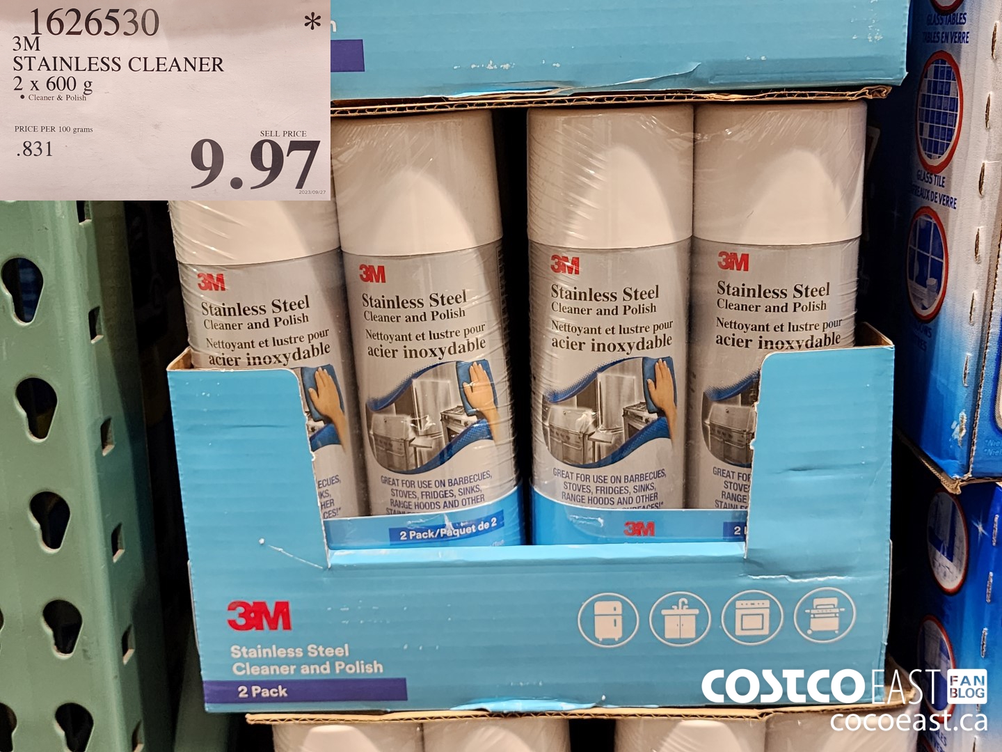 1626530 3M STAINLESS CLEANER 2 x 600g $9.97