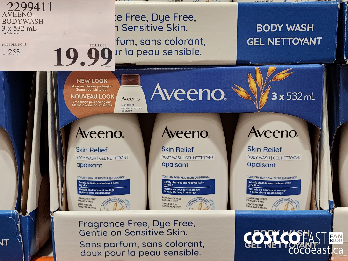 2299411 AVEENO BODYWASH 3 X 532 ML $19.99