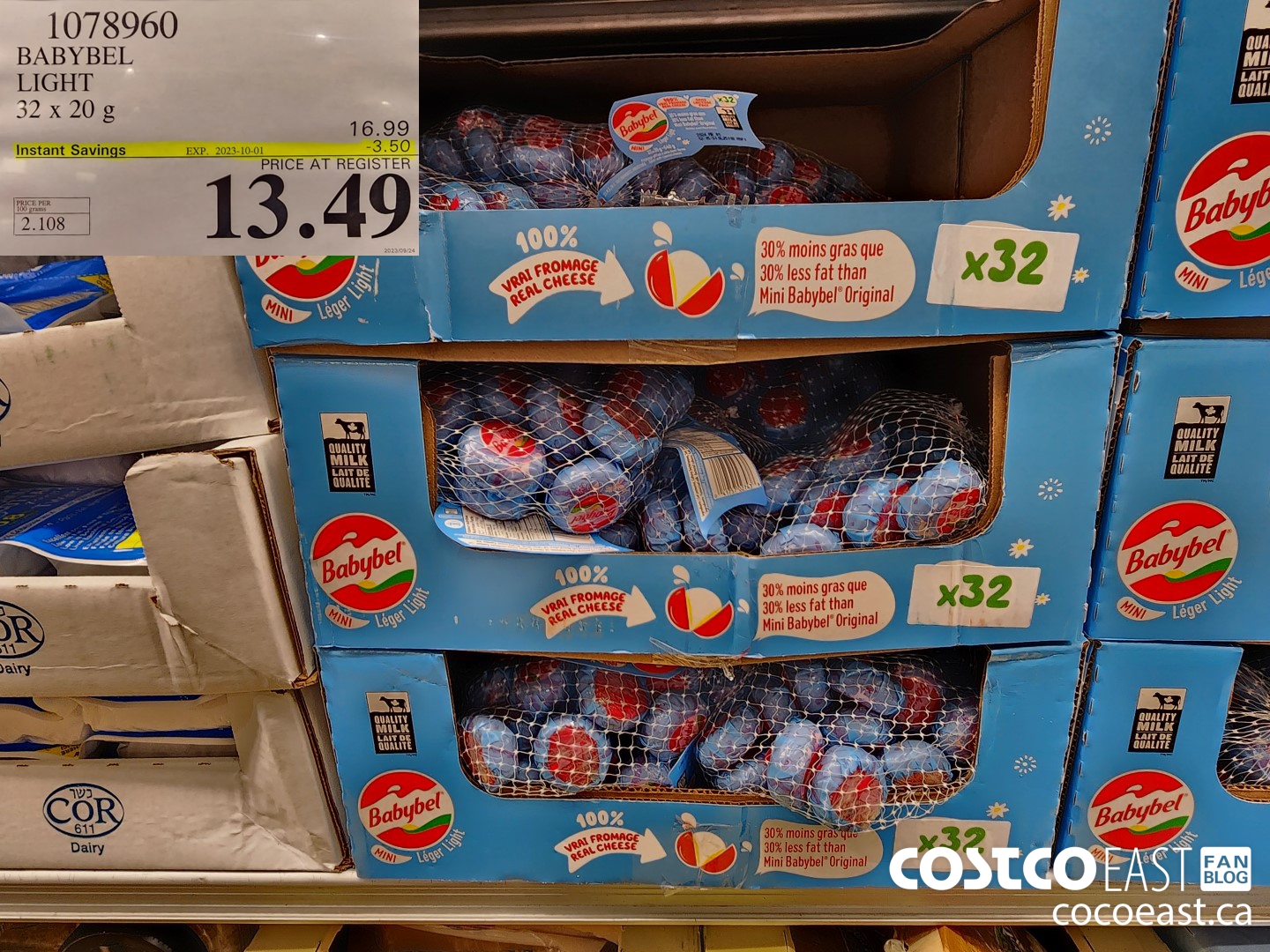 1078960 BABYBEL LIGHT 32 x 20 g ($3.50 INSTANT SAVINGS EXPIRES ON 2023-10-01) $13.49