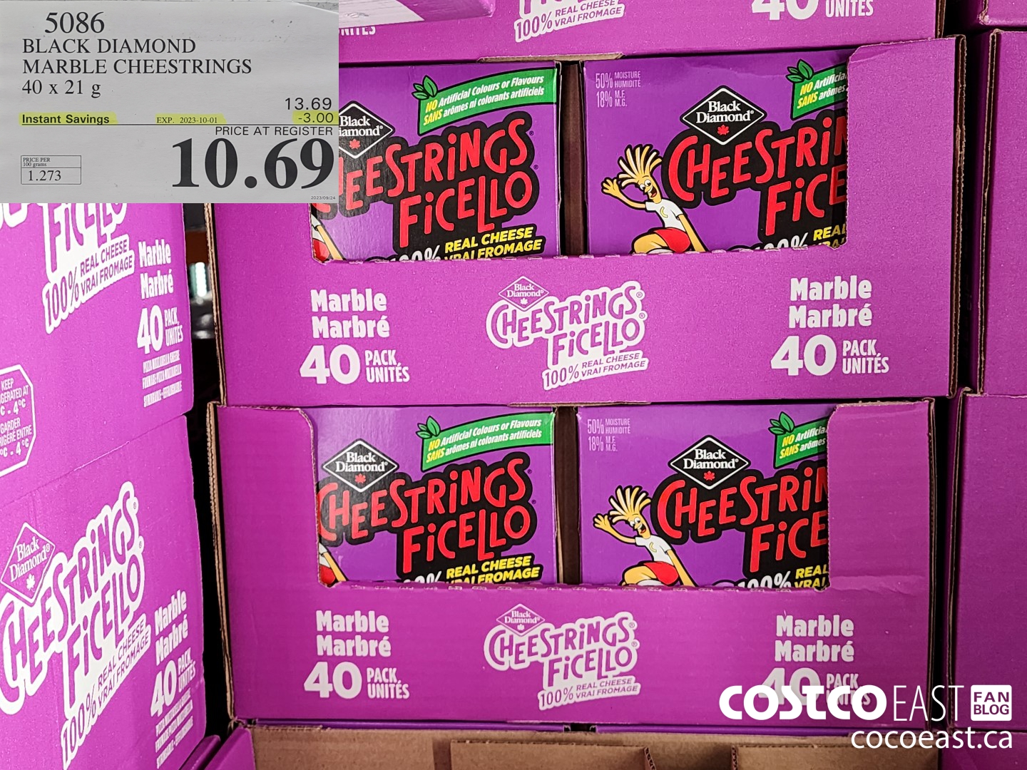 5086 BLACK DIAMOND MARBLE CHEESTRINGS 40 X 21 G ($3.00 INSTANT SAVINGS EXPIRES ON 2023-10-01) $10.69