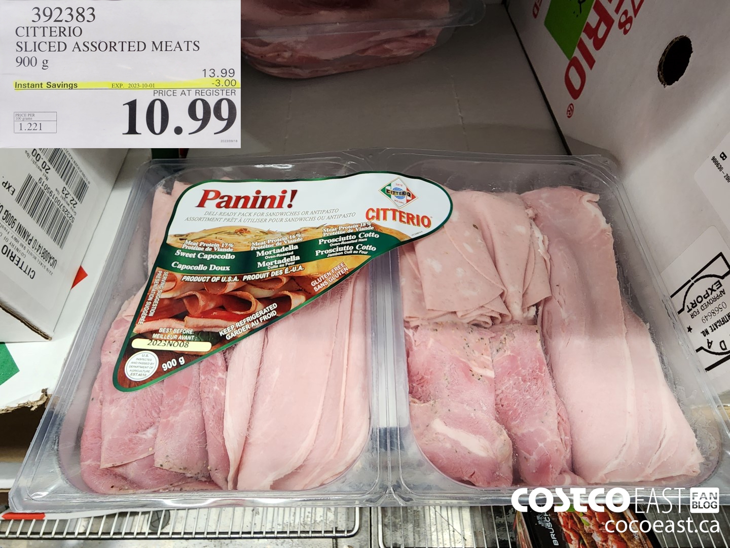 392383 CITTERIO SLICED ASSORTED MEATS 900 g ($3.00 INSTANT SAVINGS EXPIRES ON 2023-10-01) $10.99