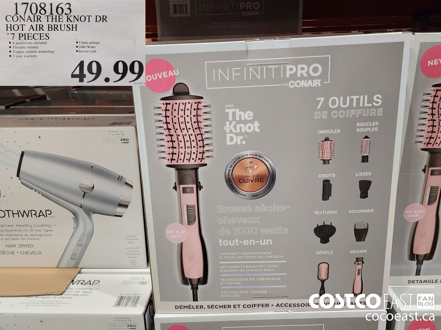 1708163 CONAIR THE KNOT DR HOT AIR BRUSH 7 PIECES $49.99