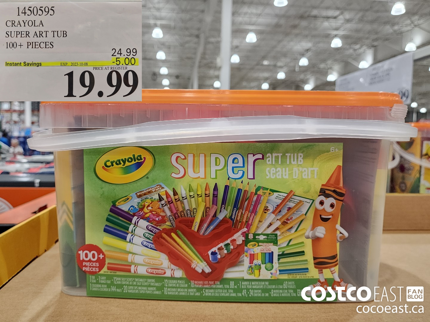 1450595 CRAYOLA SUPER ART TUB 100+ PIECES ($5.00 INSTANT SAVINGS EXPIRES ON 2023-10-08) $19.99