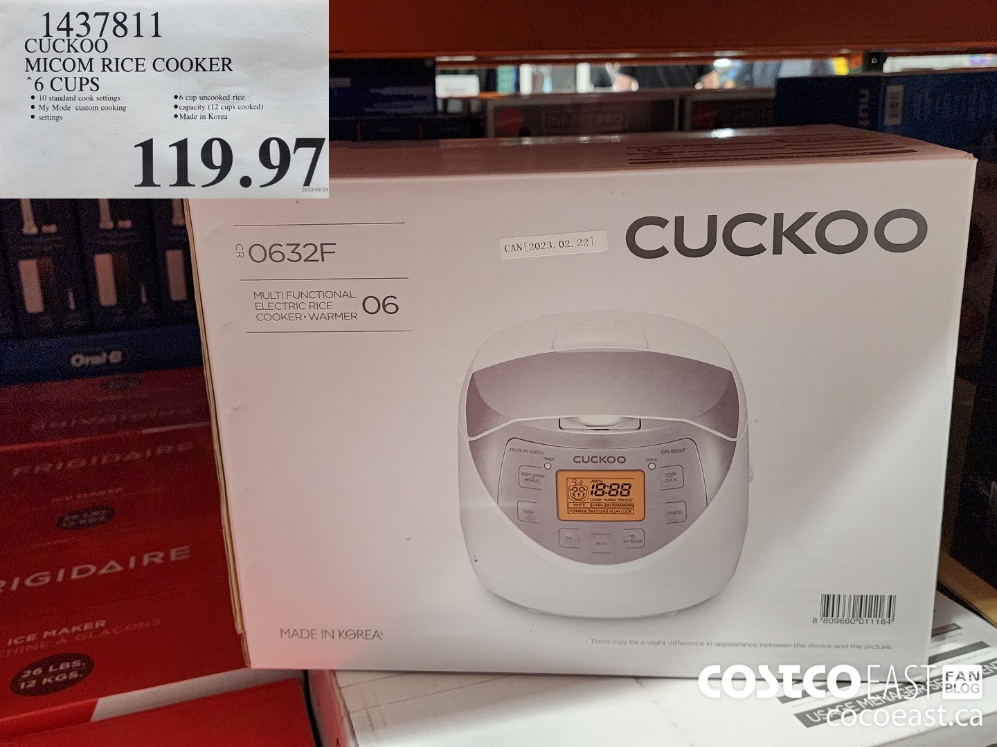 14373811 CUCKOO MICOM RICE COOKER 6 CUPS $119.97