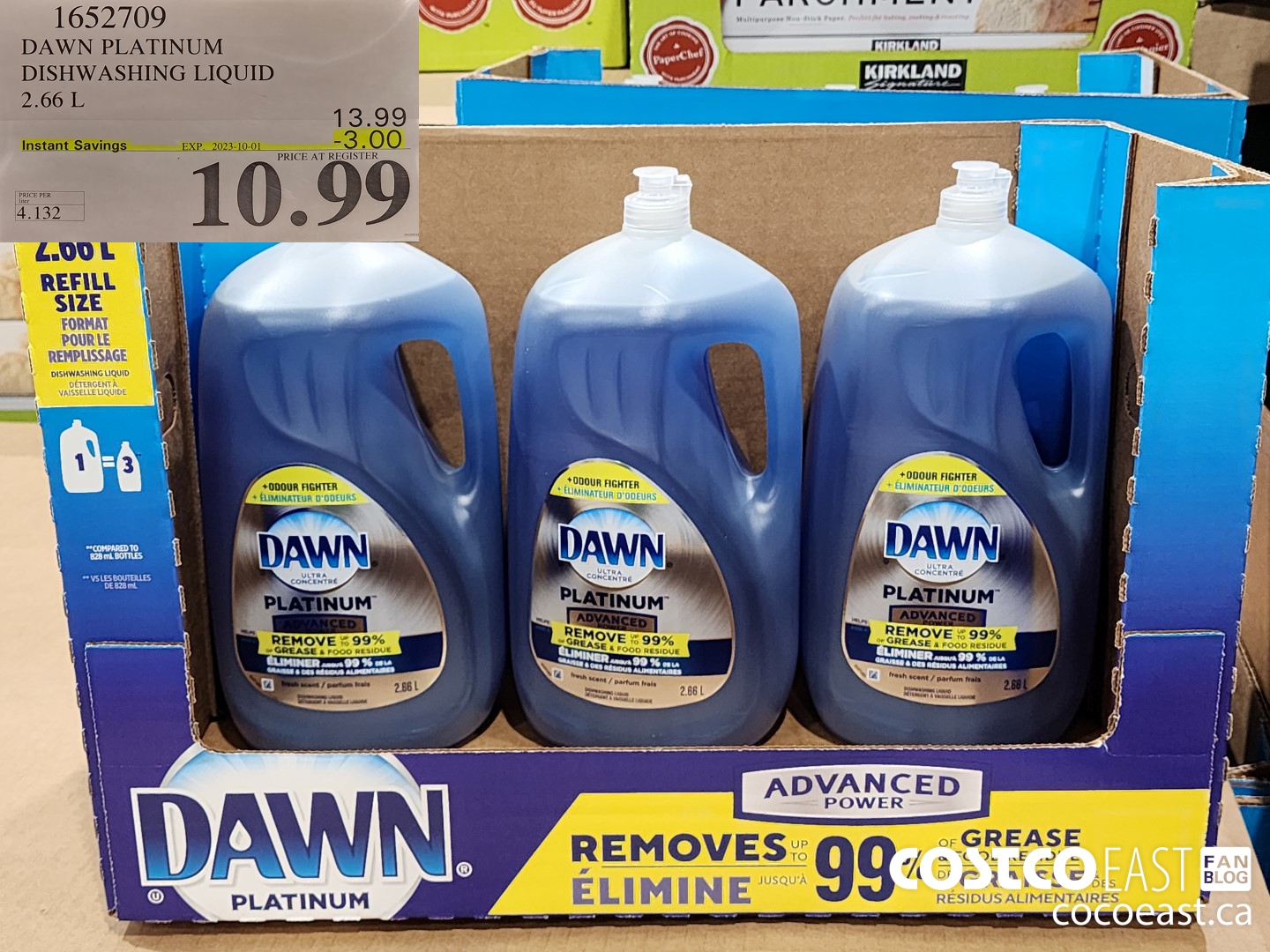 1652709 DAWN PLATINUM DISHWASHER LIQUID 2.66L ($3.00 INSTANT SAVINGS EXPIRES ON 2023-10-01) $10.99