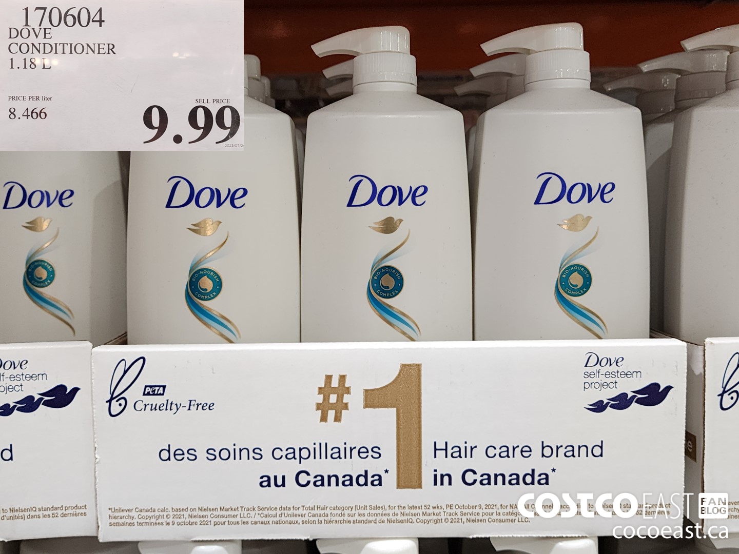 170604 DOVE CONDITIONER 1.18L $9.99