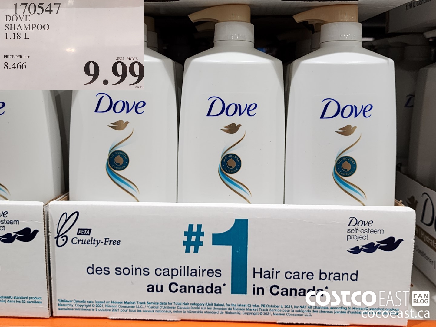 170547 DOVE SHAMPOO 1.18 L $9.99