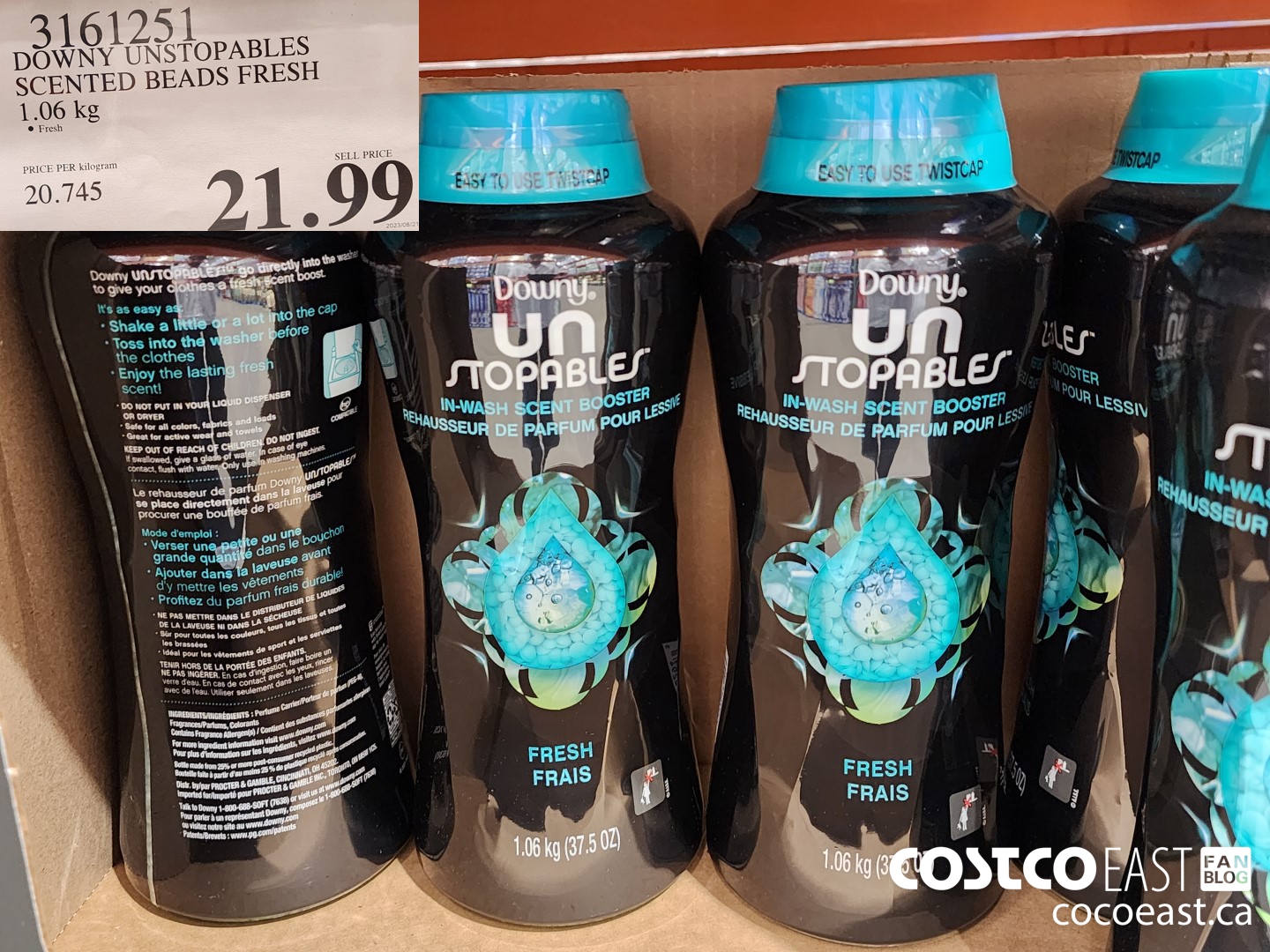 3161251 DOWNY UNSTOPABLES SCENTED BEADS FRESH 1.06 kg $21.99