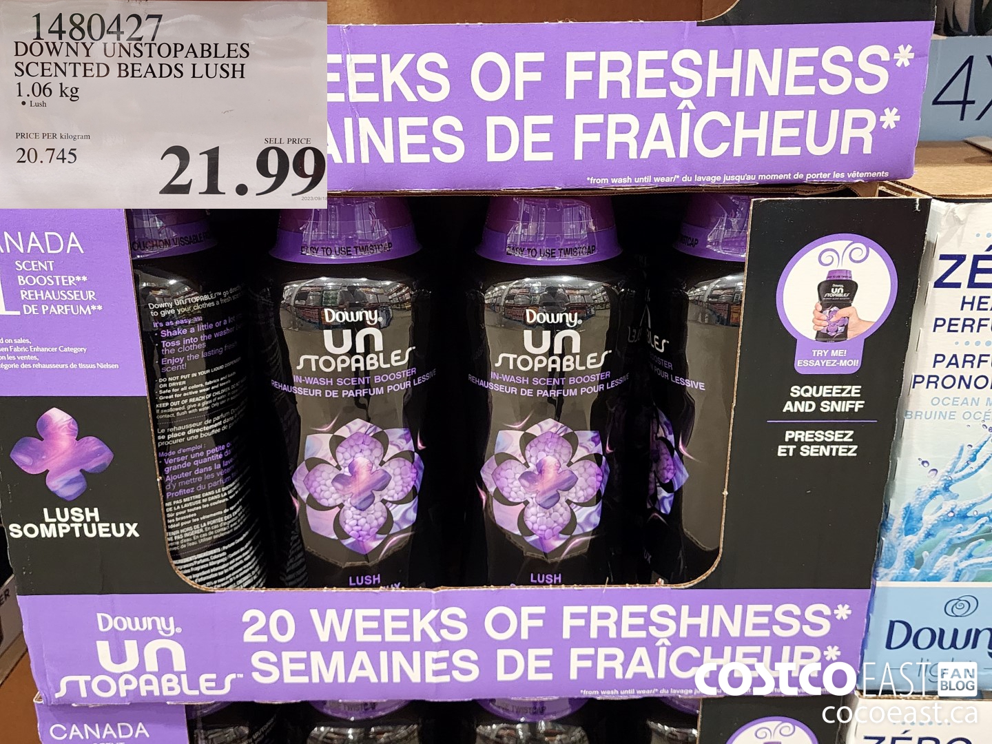 1480427 DOWNY UNSTOPPABLES SCENTED BEADS LUSH 1.06KG $21.99