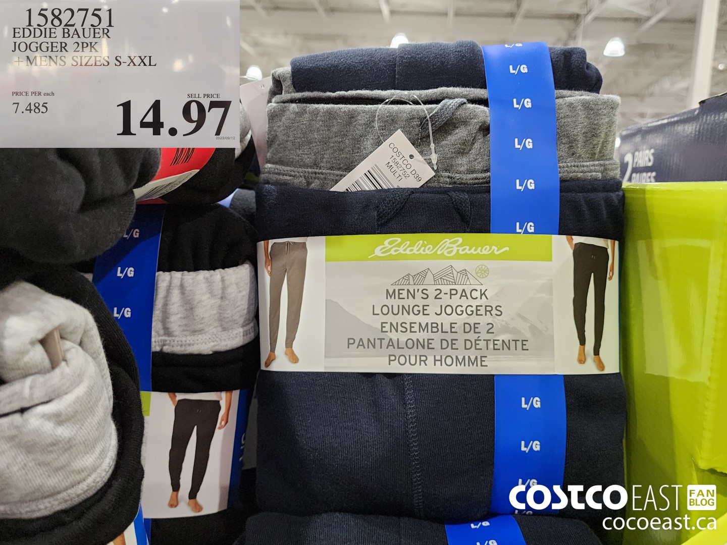 1582751 EDDIE BAUER JOGGER 2PK +MENS SIZES S-XXL $14.97
