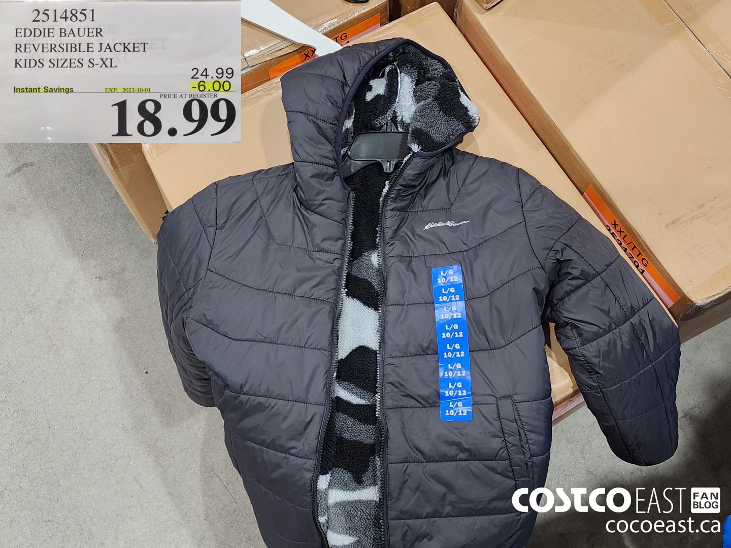 2514851 EDDIE BAUER REVERSIBLE JACKET KIDS SIZES S-XL ($6.00 INSTANT SAVINGS EXPIRES ON 2023-10-01) $18.99