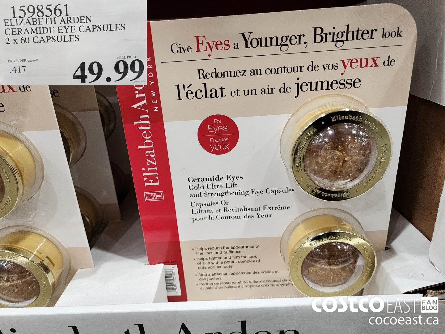 1598561 ELIZABETH ARDEN CERAMIDE EYE CAPSULES 2 x 60 CAPSULES $49.99