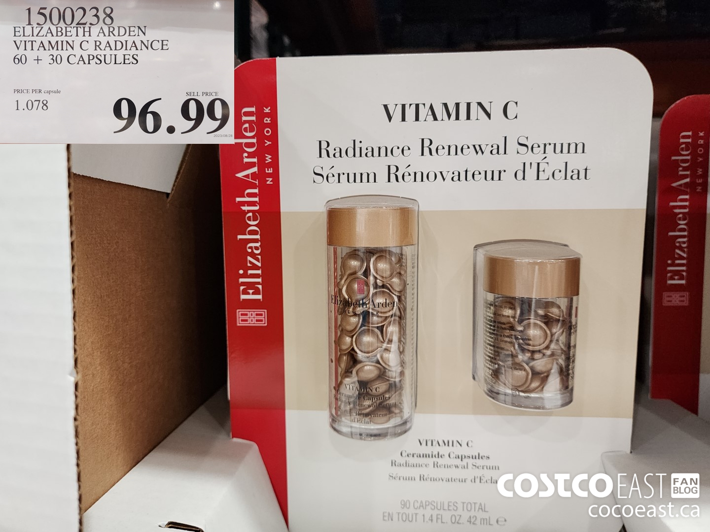 1500238 ELIZABETH ARDEN VITAMIN C RADIANCE 60 + 30 CAPSULES $96.99