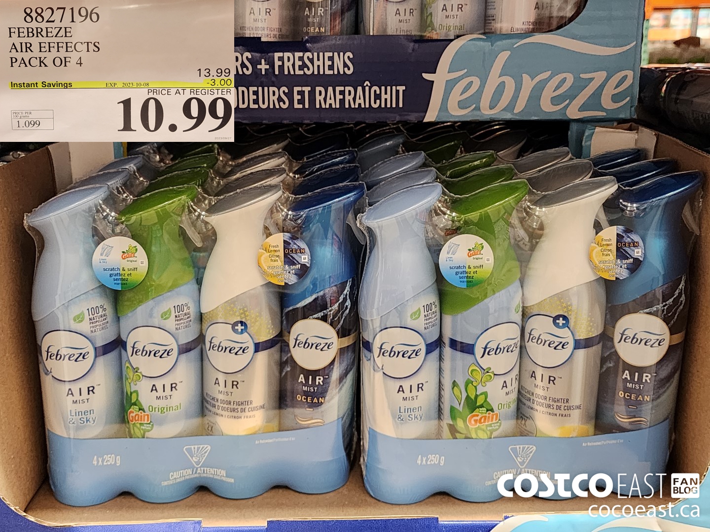 8827196 FEBREZE AIR EFFECTS PACK OF 4 ($3.00 INSTANT SAVINGS EXPIRES ON 2023-10-08) $10.99