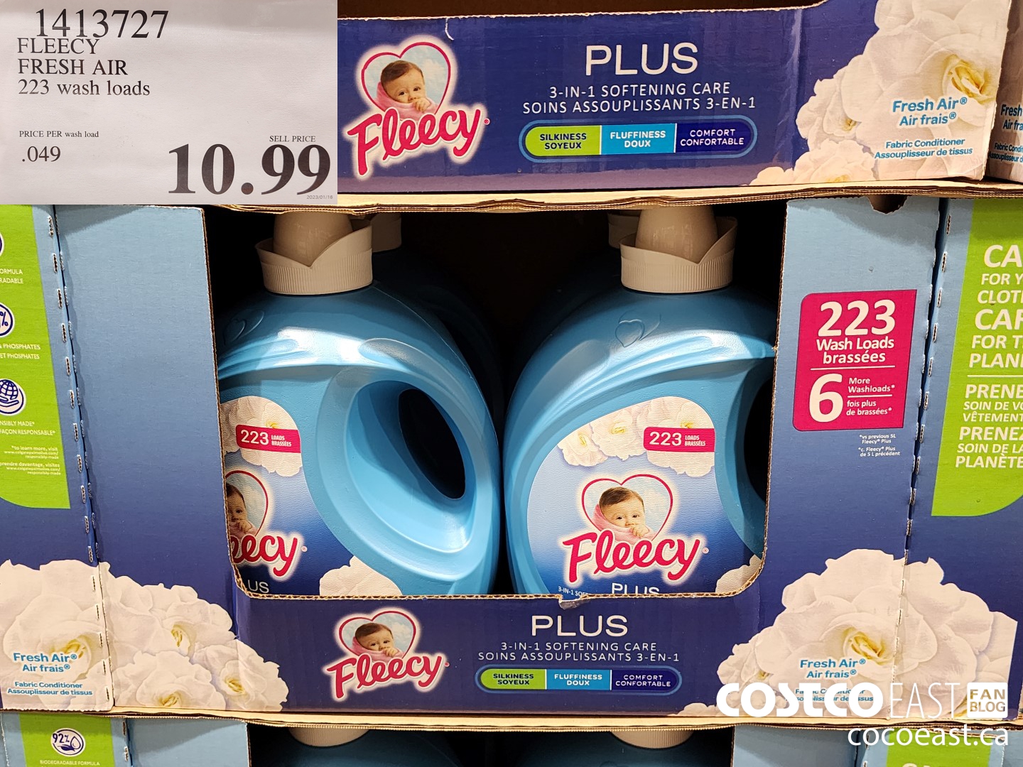 1413727 FLEECY FRESH AIR 223 wash loads $10.99