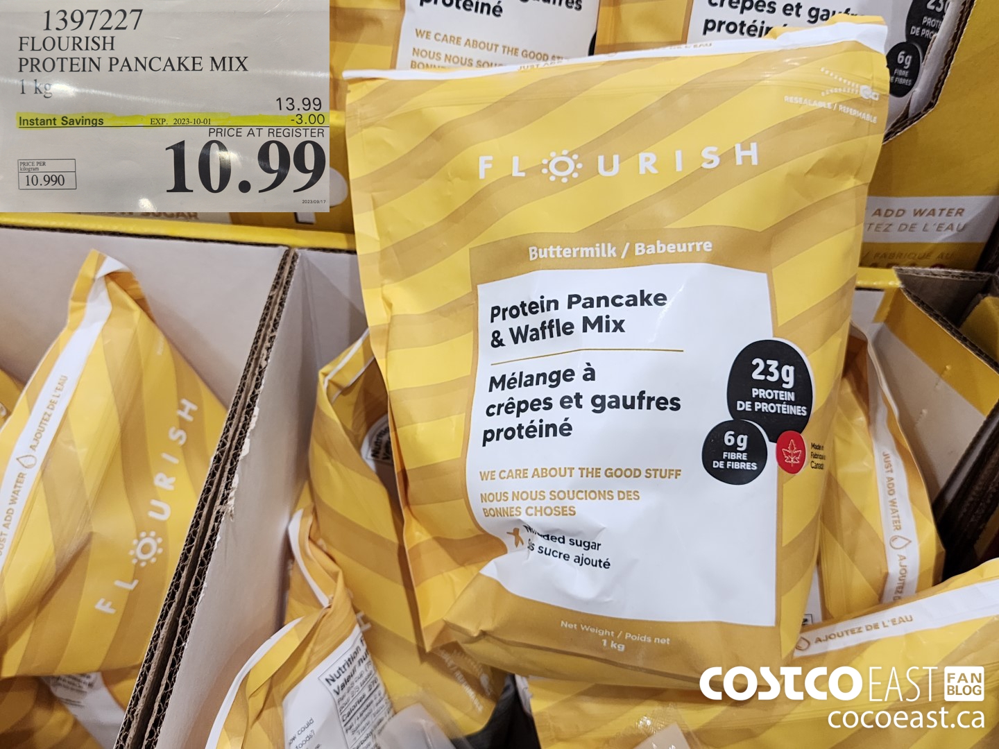 1397227 FLOURISH PROTEIN PANCAKE MIX 1KG ($3.00 INSTANT SAVINGS EXPIRES ON 2023-10-01) $10.99