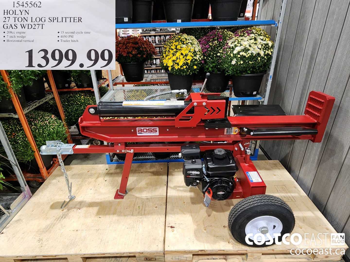 Costco deals wood splitter