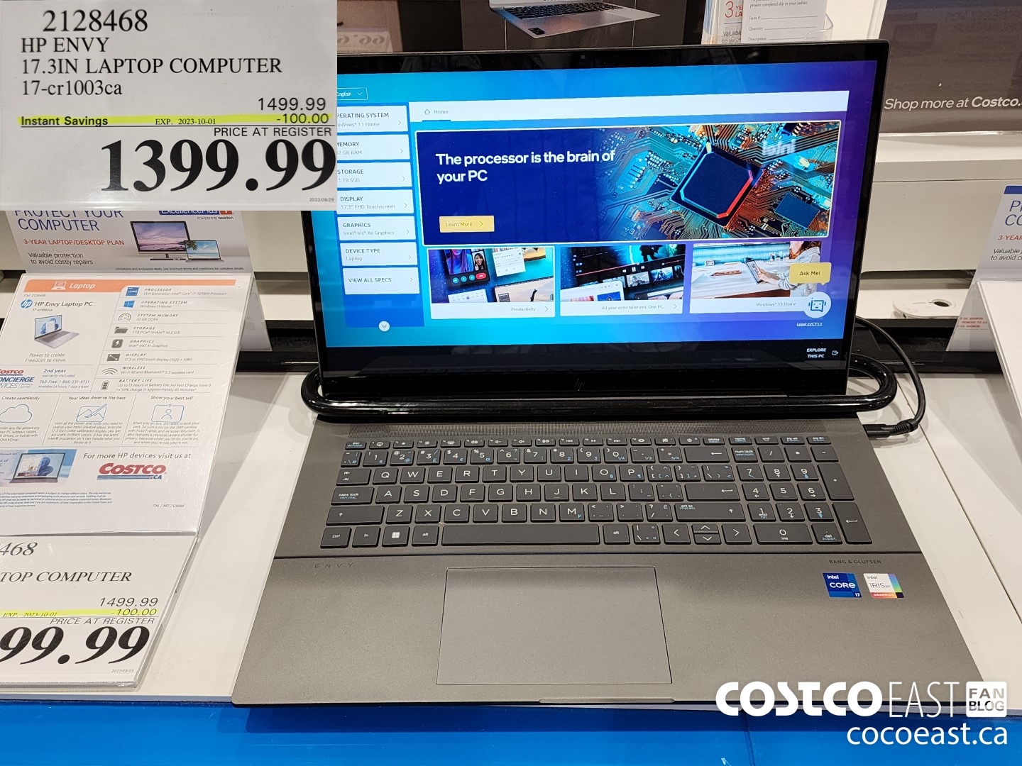 2128468 HP ENVY 17.3IN LAPTOP COMPUTER 17-cr1003ca ($100.00 INSTANT SAVINGS EXPIRES ON 2023-10-01) $1399.99